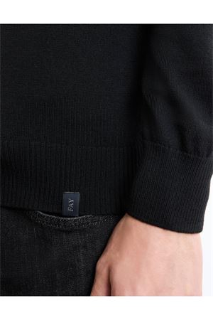 Pull in maglia di lana merino nera FAY | NMMC1492420CQTB999