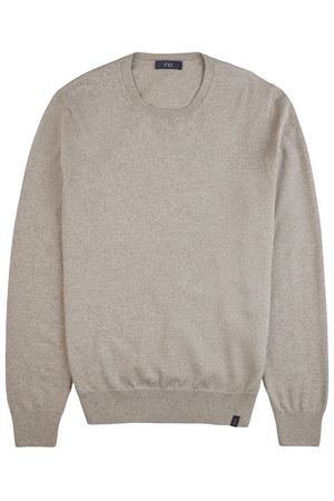 Pull in maglia di lana merino beige FAY | NMMC1492420CQTS400