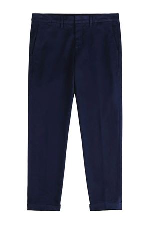 Pantaloni dritti in cotone blu navy FAY | NTM8649187TQGGU810