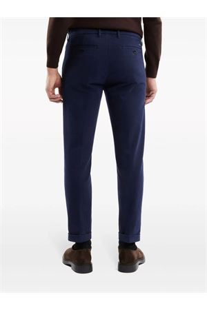 Pantaloni dritti in cotone blu navy FAY | NTM8649187TQGGU810