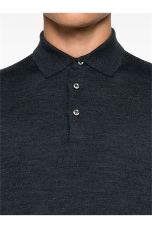 Grey virgin wool polo shirt FEDELI | 7UI0701524