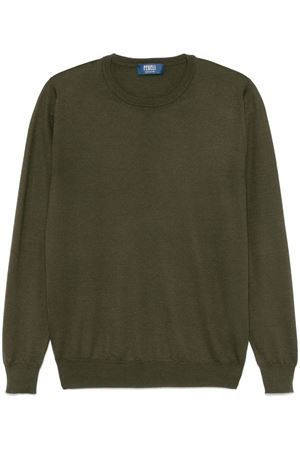 Olive green cashmere-silk blend sweater FEDELI | 7UI0711918