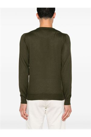 Olive green cashmere-silk blend sweater FEDELI | 7UI0711918