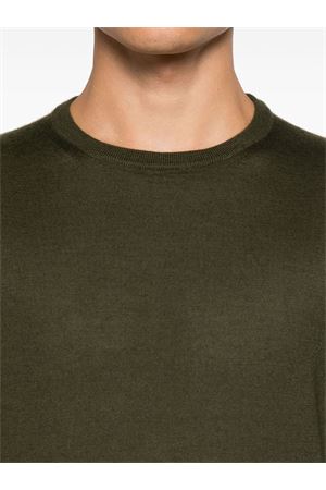 Olive green cashmere-silk blend sweater FEDELI | 7UI0711918