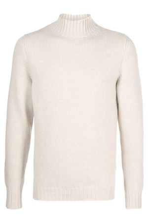 Light beige cashmere-virgin wool blend jumper FEDELI | 7UI081352