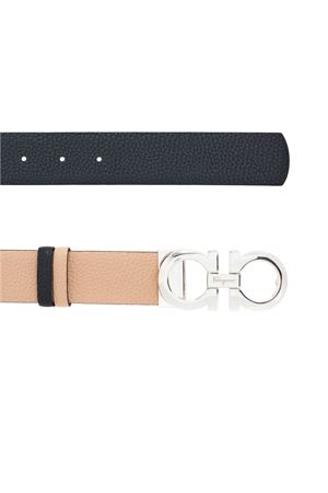 Reversible beige and black Gancini belt FERRAGAMO | 0615282NEWBISQUE