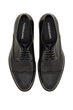 Black calf leather Derby shoes FERRAGAMO | 0773610NERO