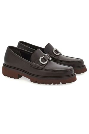 Dark brown calf leather loafers FERRAGAMO | 0774316TMORO