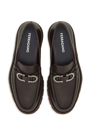 Dark brown calf leather loafers FERRAGAMO | 0774316TMORO