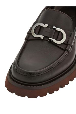 Dark brown calf leather loafers FERRAGAMO | 0774316TMORO