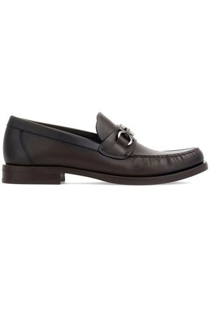 Brown calf leather Gancini loafers FERRAGAMO | 0774449TMORO