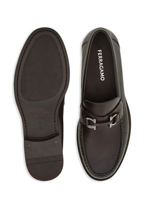 Brown calf leather Gancini loafers FERRAGAMO | 0774449TMORO