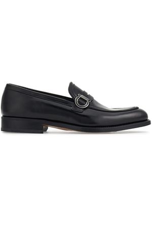 Black calf leather Gancini loafers FERRAGAMO | 0774508NERO