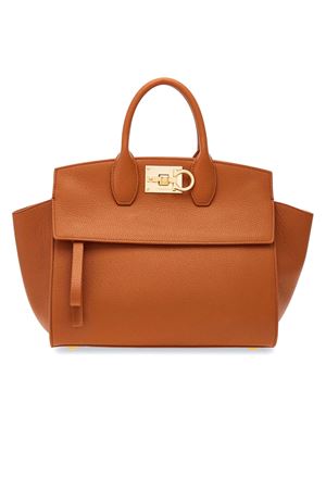 Borsa tote Studio Soft piccola marrone cognac FERRAGAMO | 0774727NEWCOGNAC