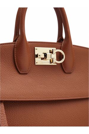 Cognac brown Studio Soft bag Small FERRAGAMO | 0774727NEWCOGNAC