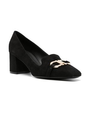 Black suede Gancini pumps FERRAGAMO | 0775080NERO