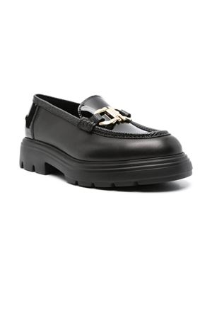 Black calf leather Gancini loafers FERRAGAMO | 0775103NERO