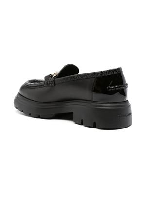 Black calf leather Gancini loafers FERRAGAMO | 0775103NERO