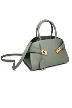 Ash grey small Hug leather tote bag FERRAGAMO | 0775279GREY