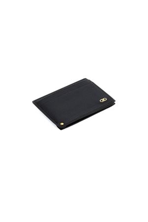 Black calf leather Gancini card holder FERRAGAMO | 0775660NERO