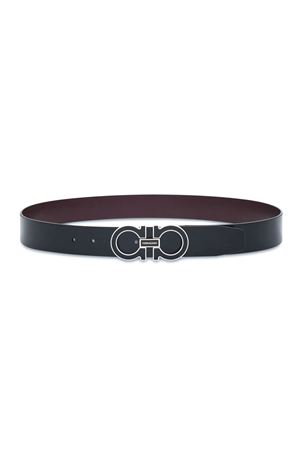 Black calf leather Reversible belt FERRAGAMO | 0776399NERODARK