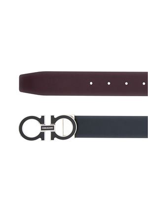 Black calf leather Reversible belt FERRAGAMO | 0776399NERODARK