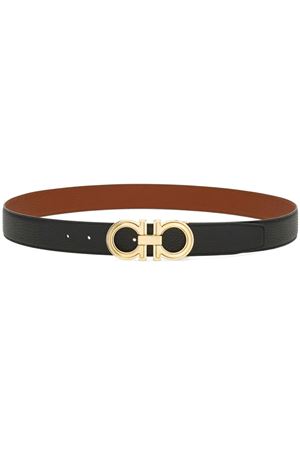 Black calf leather Reversible belt FERRAGAMO | 0776650NERONEWCOGNAC