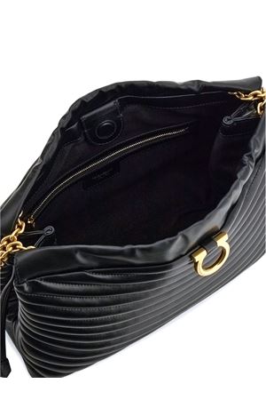 Borsa a spalla media trapuntata nera FERRAGAMO | 0776658NERO