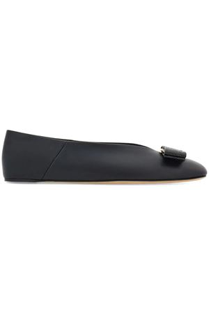 Vara black leather ballerina shoes FERRAGAMO | 0776699NERO