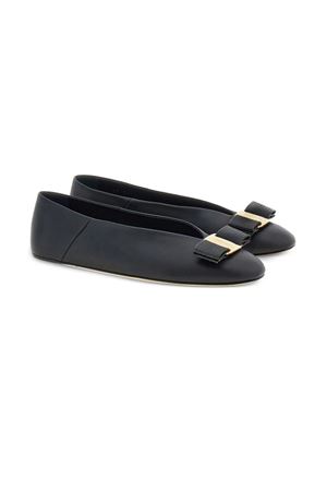 Vara black leather ballerina shoes FERRAGAMO | 0776699NERO