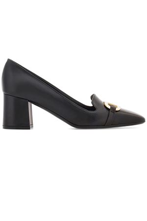 Black lambskin Gancini pumps FERRAGAMO | 0776856NERO