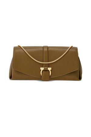 Olive green front flap soulder bag (M) FERRAGAMO | 0777231NEWOLIVE