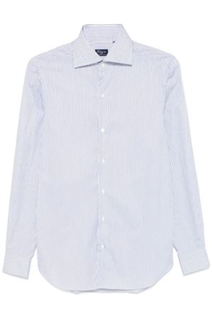 White and blue cotton shirt FINAMORE | A407304