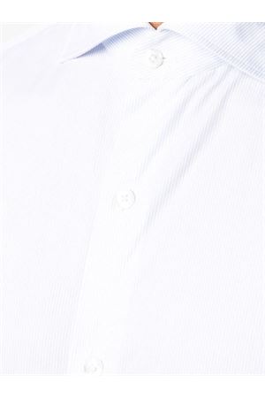 White and light blue cotton shirt FINAMORE | C011201