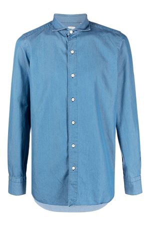 Blue cotton denim shirt FINAMORE | C0160D11