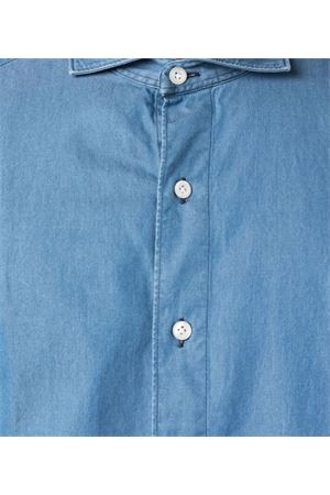 Blue cotton denim shirt FINAMORE | C0160D11