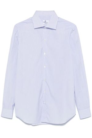 Camicia a righe in cotone celeste e bianco FINAMORE | C0462Z08