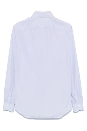 Camicia a righe in cotone celeste e bianco FINAMORE | C0462Z08