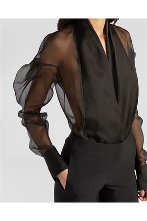 Black silk blouse GENNY | 77AJL654N0193899