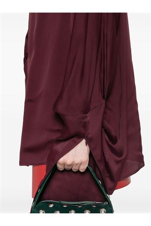 Plum purple satin blouse GENNY | 77AJL664N0448779