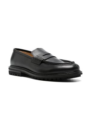 Black calf leather loafers HENDERSON | 83409P0NERO