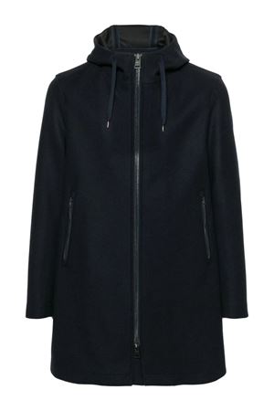 Navy blue virgin wool blend coat HERNO | PA000152U334289200