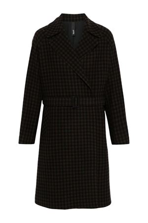 Brown and black wool blend Brindisi coat HEVO | BRINDISIQ1G7493122