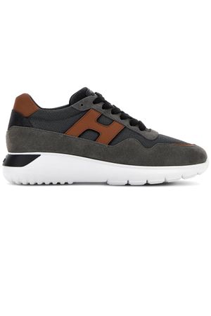 grey leather sneakers HOGAN | HXM3710EG30FA606GJ