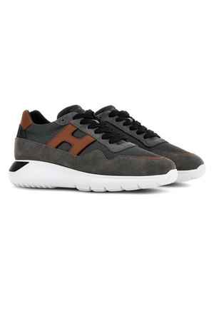 sneakers in pelle grigio HOGAN | HXM3710EG30FA606GJ