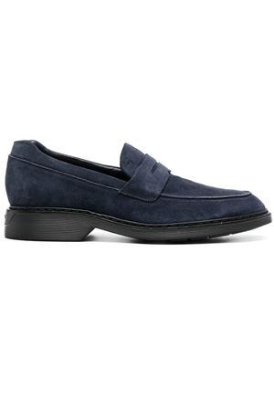 mocassino in pelle blu HOGAN | HXM5760DU50HG0U828