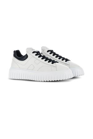 white leather H-stripes sneakers HOGAN | HXM6450FC60LE91353