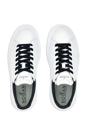 white leather H-stripes sneakers HOGAN | HXM6450FC60LE91353