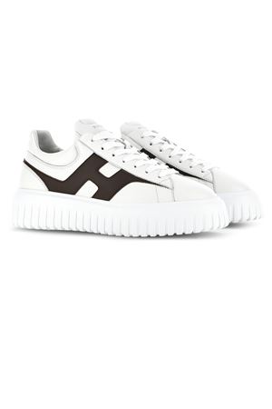 Sneakers Hogan H-Stripes Bianco Marrone HOGAN | HXM6450FE91QZB371R