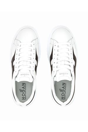 Sneakers Hogan H-Stripes Bianco Marrone HOGAN | HXM6450FE91QZB371R